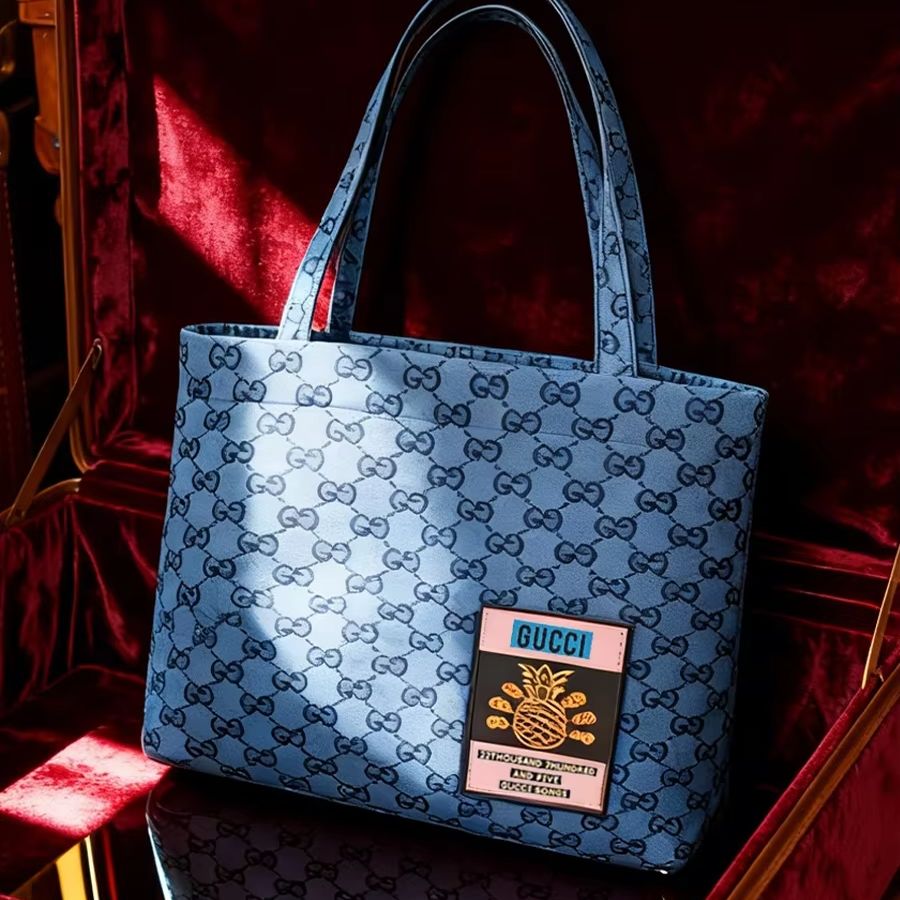 Canvas Tote Bag - Torba GUCCI damska płócienna torba typu