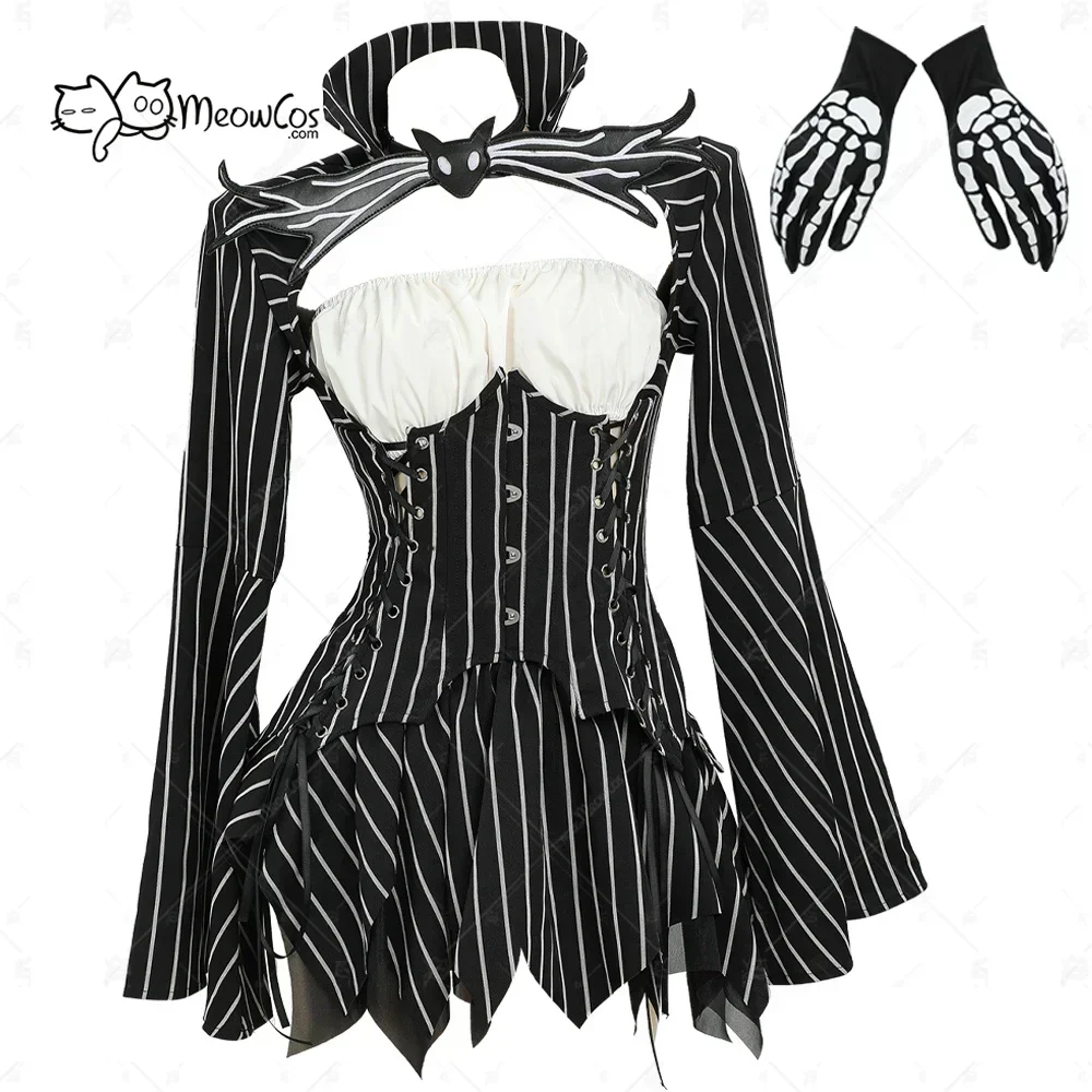 Women'S Fashion Gloves - MEOWCOS damski kostium Jack Cosplay Halloween
