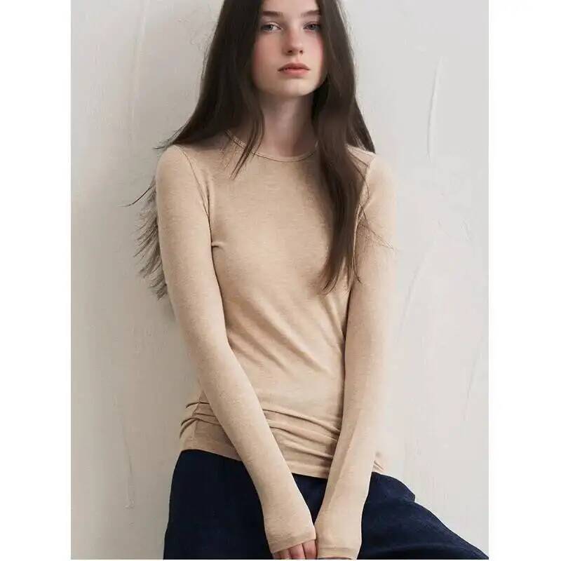 Trend Women Fashion - Damska bluzka z mieszanki kaszmiru, z