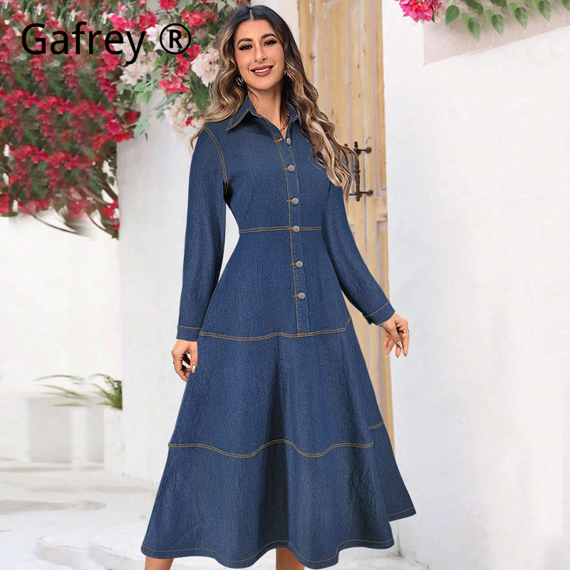 Nowa Modna Sukienka Jeansowa z – Belted Shirt Dress recenzja i cena