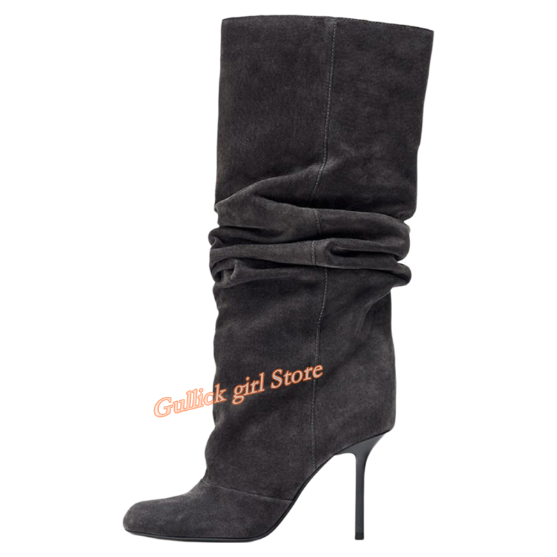 Zamszowe, luźne kozaki do kola – Women'S Fashion Winter 2026 recenzja i cena