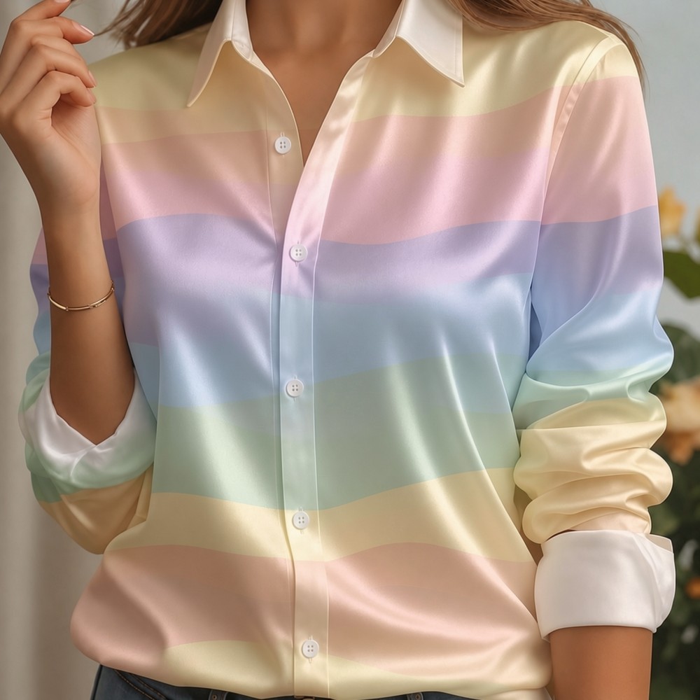 Damska satynowa koszula z klap – Trend Women Fashion recenzja i cena
