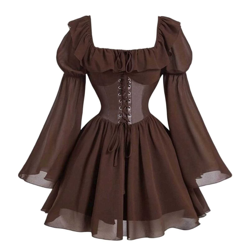 Sukienka damska z bufiastymi r – Women'S Fashion Renaissance Period recenzja i cena