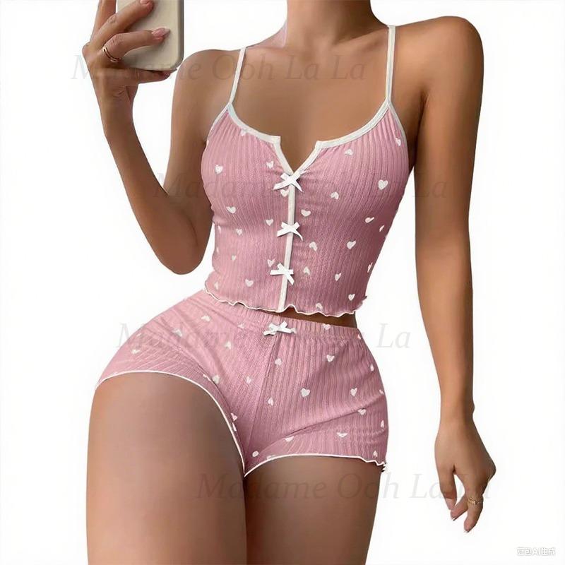 Seksowny zestaw piżamowy z nad – V Neck Cami Top recenzja i cena