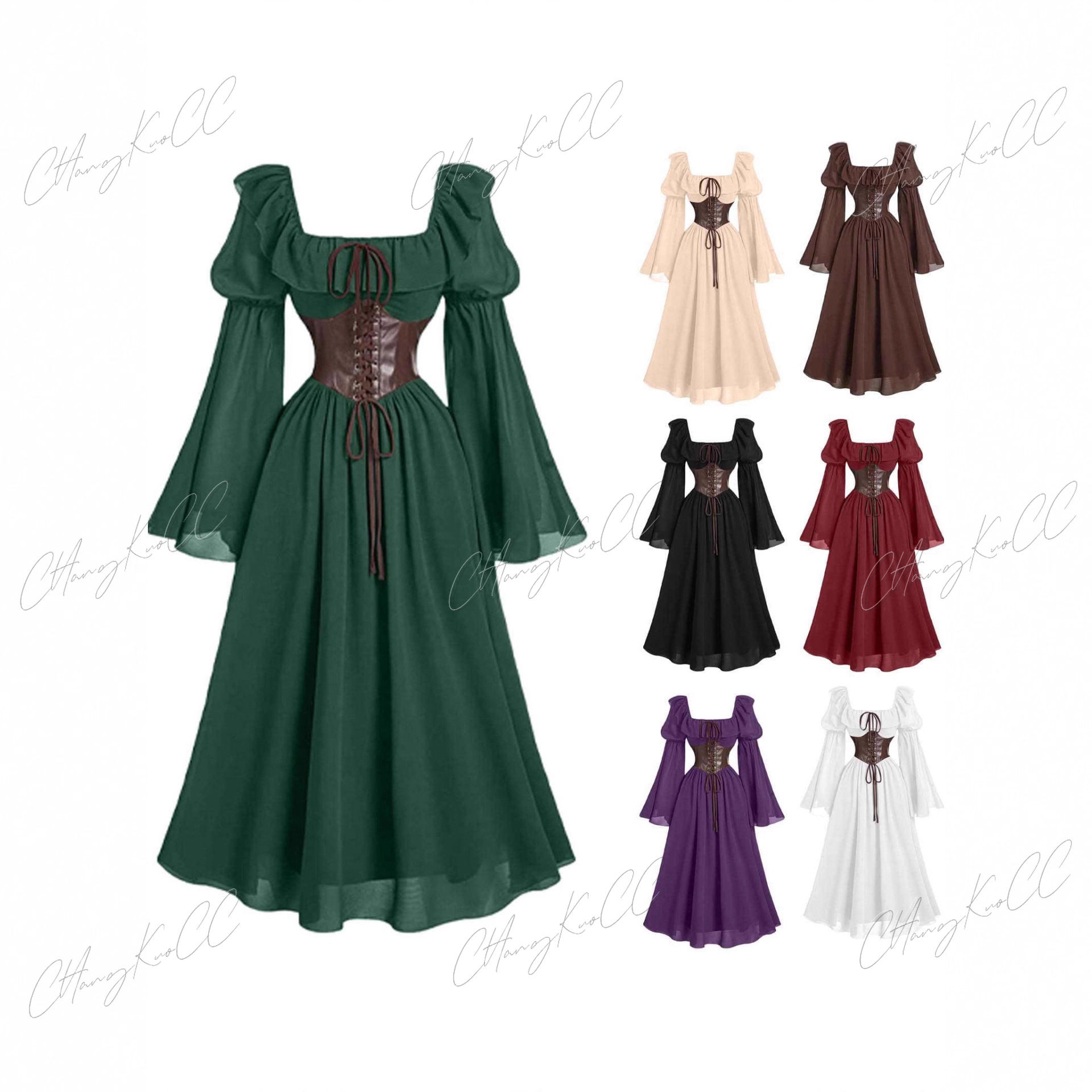 Sukienka damska z bufiastymi r – Women'S Fashion Renaissance Period recenzja i cena