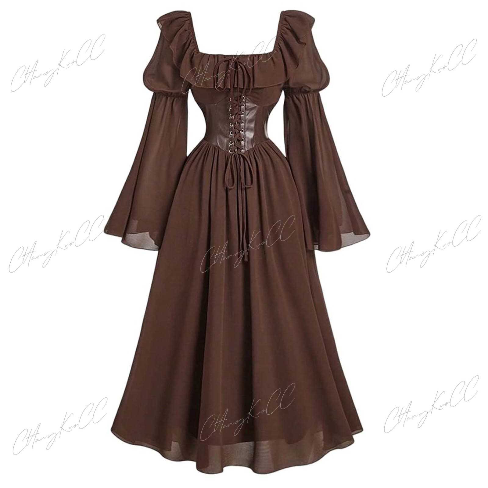 Sukienka damska z bufiastymi r – Women'S Fashion Renaissance Period recenzja i cena