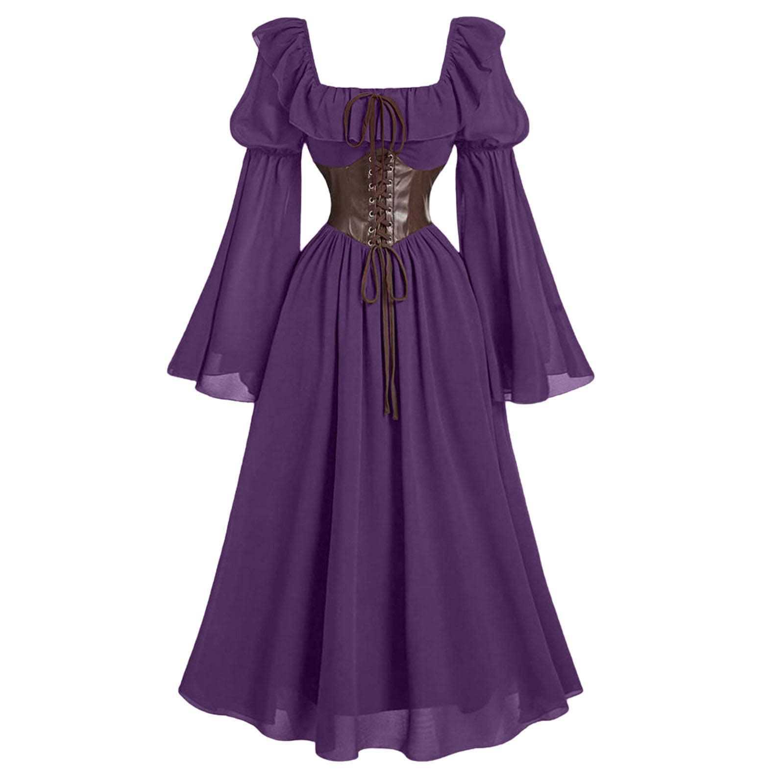 Sukienka damska z długim rękaw – Women'S Fashion Renaissance Period recenzja i cena