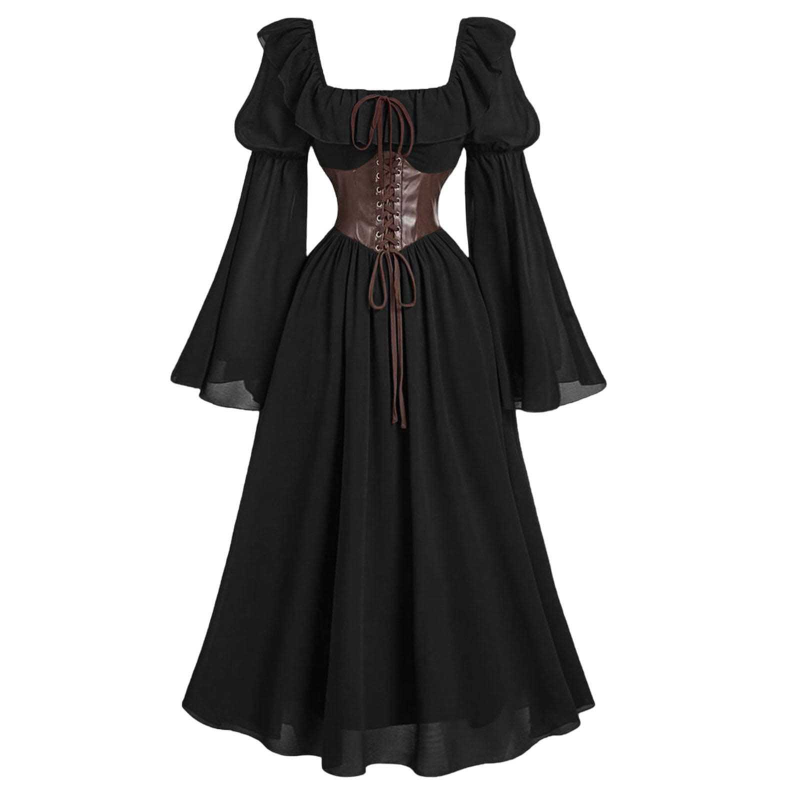 Sukienka damska z długim rękaw – Women'S Fashion Renaissance Period recenzja i cena