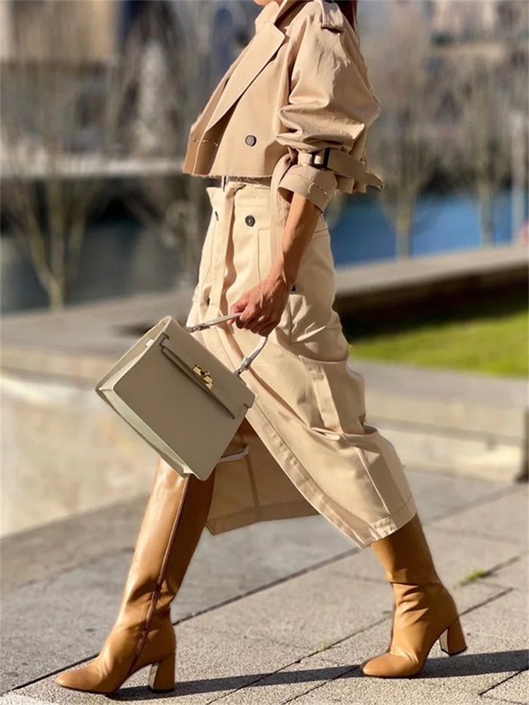 Wmstar 2-częściowe zestawy dam – Belted Shirt Dress recenzja i cena