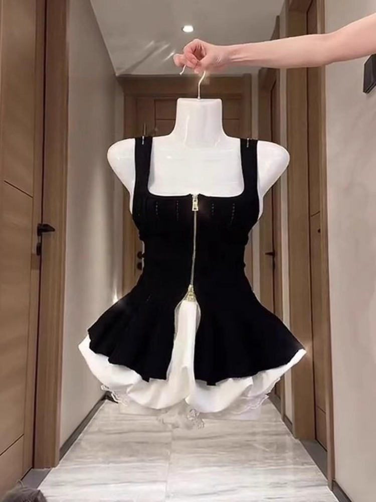 Letni Gotycki Seksowny Zestaw  – V Neck Cami Top recenzja i cena