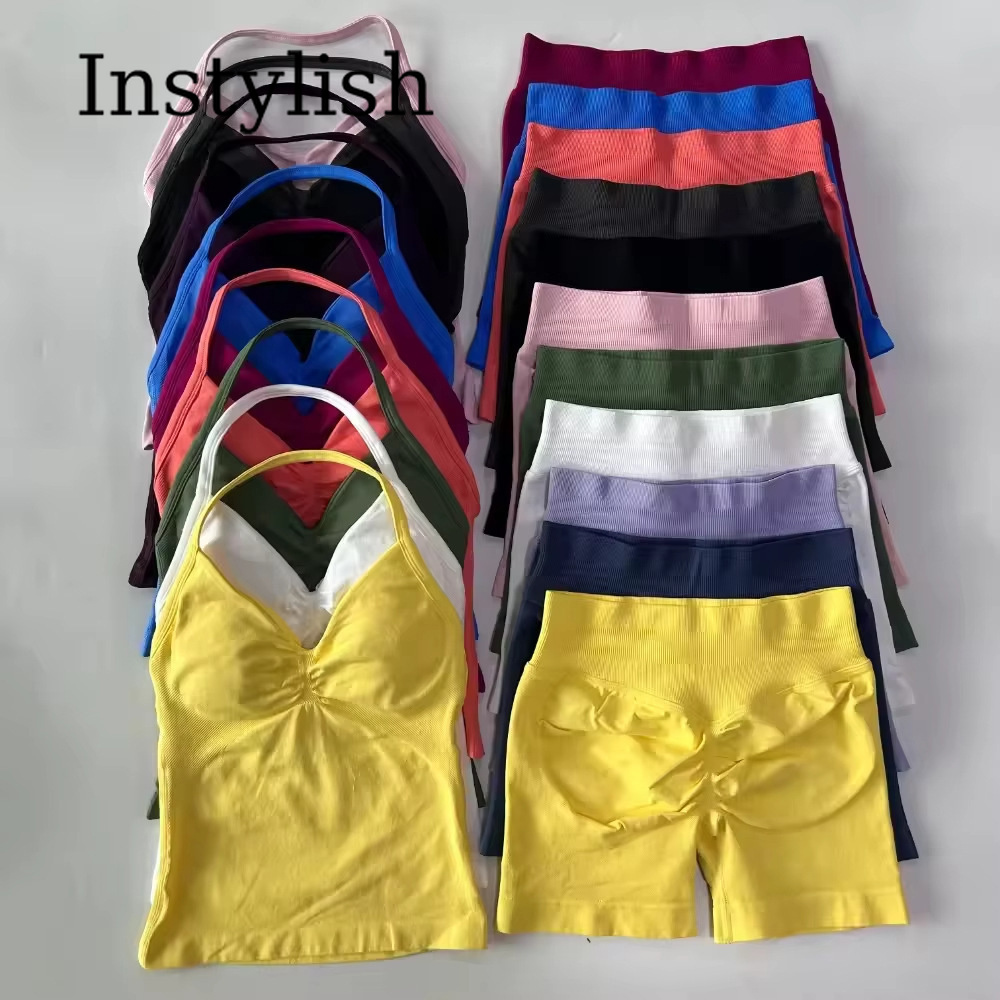 Damski Bezszwowy Zestaw do Jog – V Neck Cami Top recenzja i cena