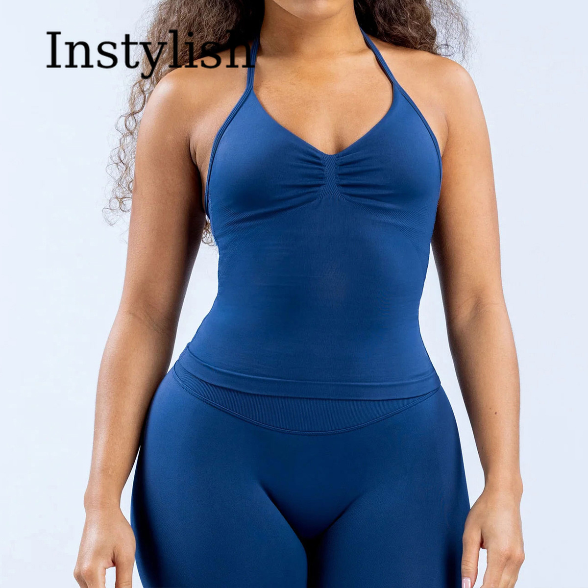 Damski Bezszwowy Zestaw do Jog – V Neck Cami Top recenzja i cena