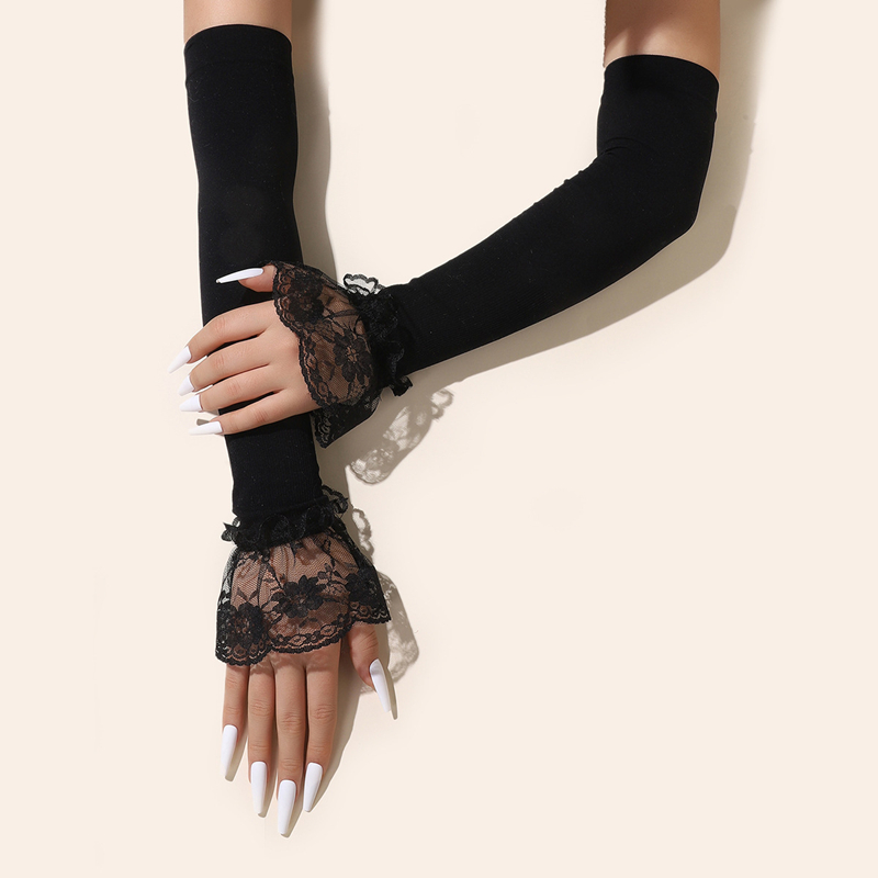 Modne długie koronkowe rękawy  – Women'S Fashion Gloves recenzja i cena